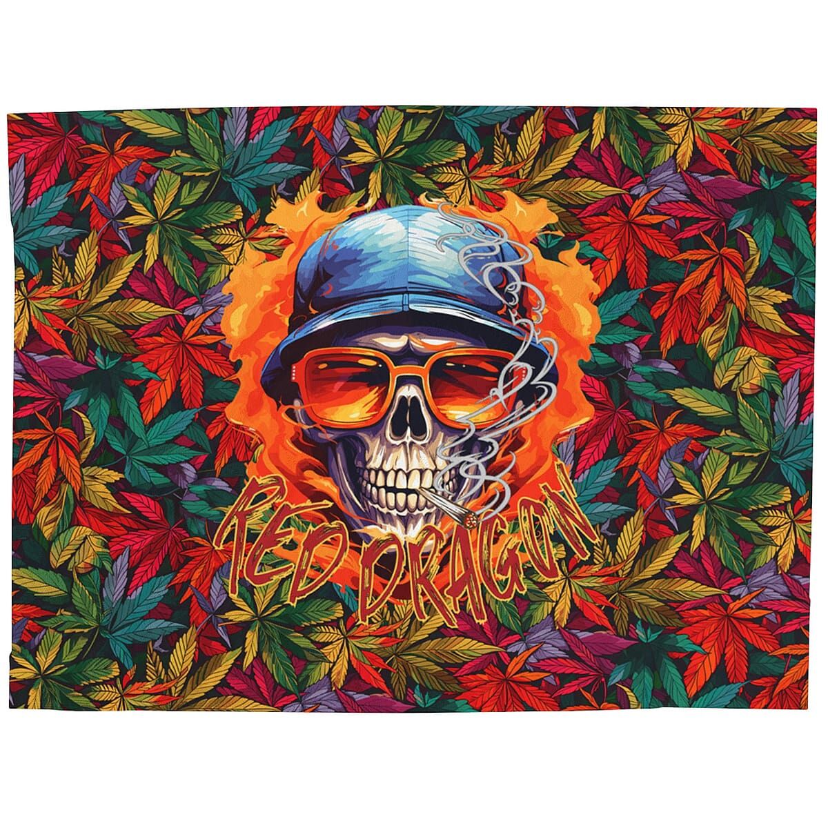 Red Dragon Throw Blanket -Horz